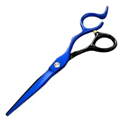 Producto - Tijera De Corte Profesional Bicolor Negro Y Azul