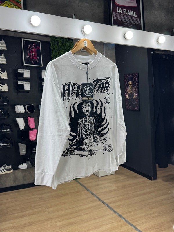 Producto - Remera Manga Larga Importa Hellstar White