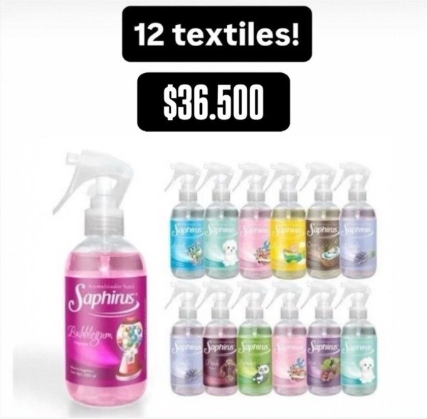 Producto - PACK POR 12 TEXTILES SAPHIRUS DE 250 ml