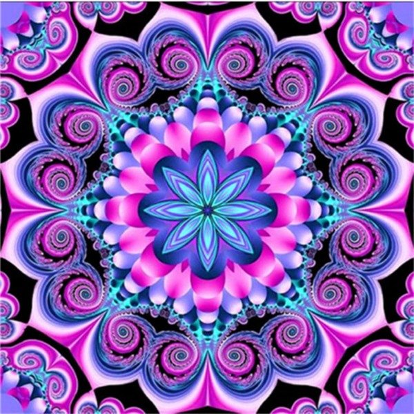 Producto - DIAMOND PAINTING 30X30 HI STONE MANDALA ROSA