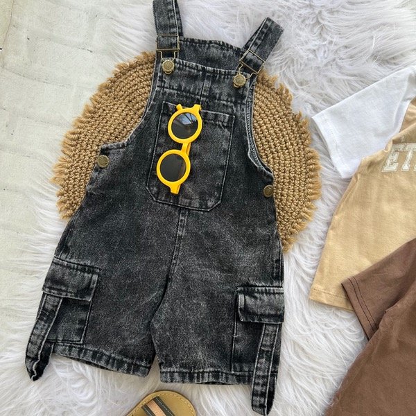 Jumpsuit jardinero gris nevado hasta 4 años