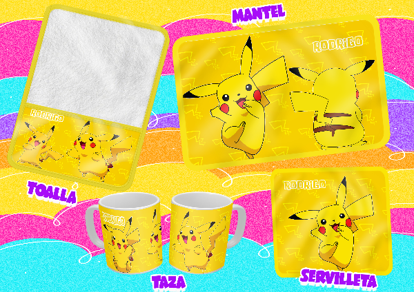 Producto - Set de jardin 4 piezas Personalizado Pikachu
