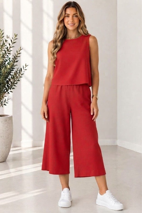 Producto - Conjunto de Lino Remera sin Mangas - 7