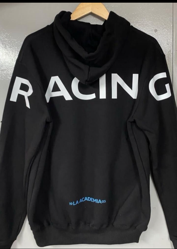 Buzo canguro negro racing — imagen 4