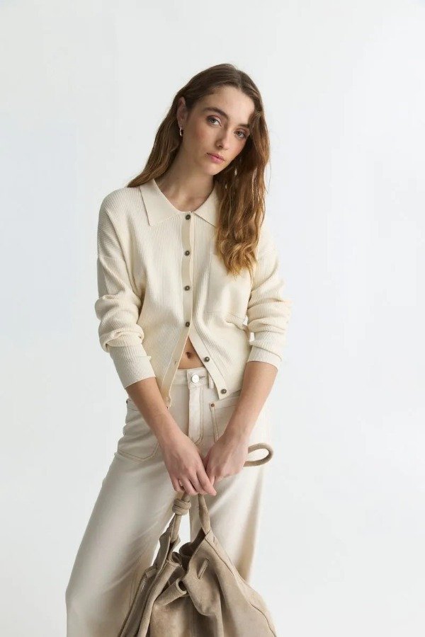 Producto - CARDIGAN POLO OFF WHITE