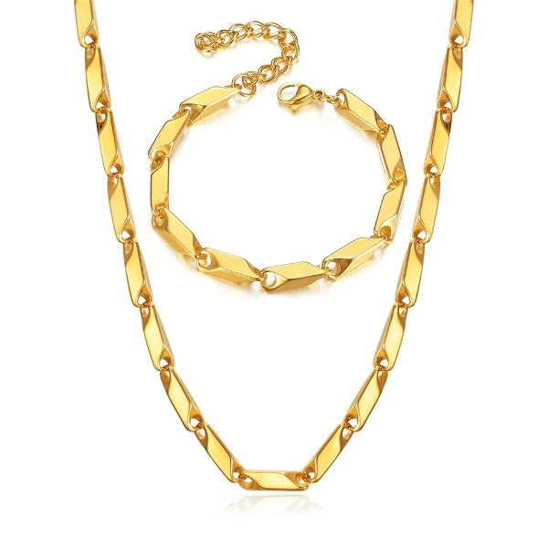 Producto - Promo Collar ROMBO + pulsera rombo dorada