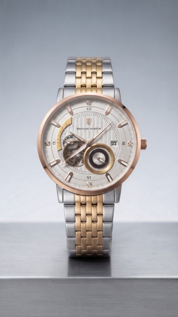Producto - Reloj para hombre automático con el mecanismo a la vista, acero - 0