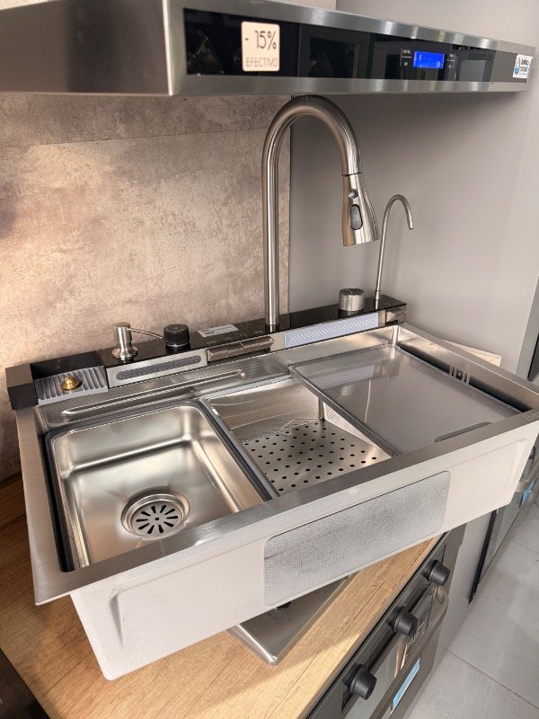 Producto - Bacha inteligente satinada acero inox 304 75x46 cm - 0