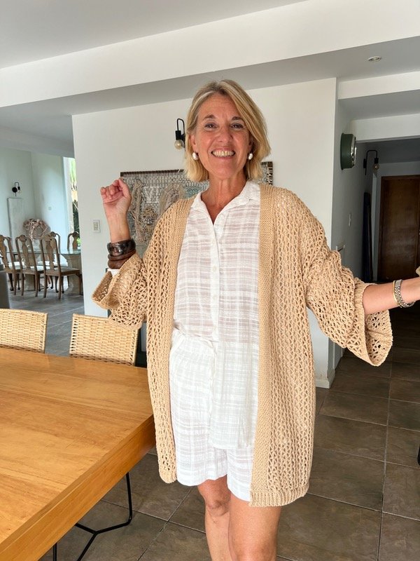 Producto - Kimoni calado camel