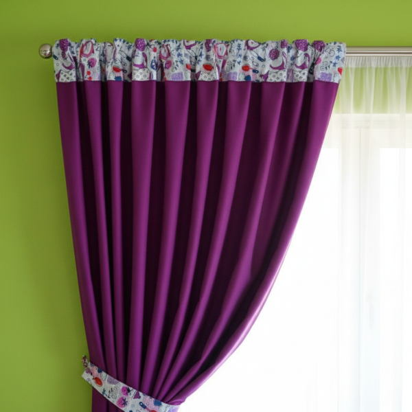 Producto - Juego de Cortinas para Cocina Uva "Utensillos" 115 x 125 cm