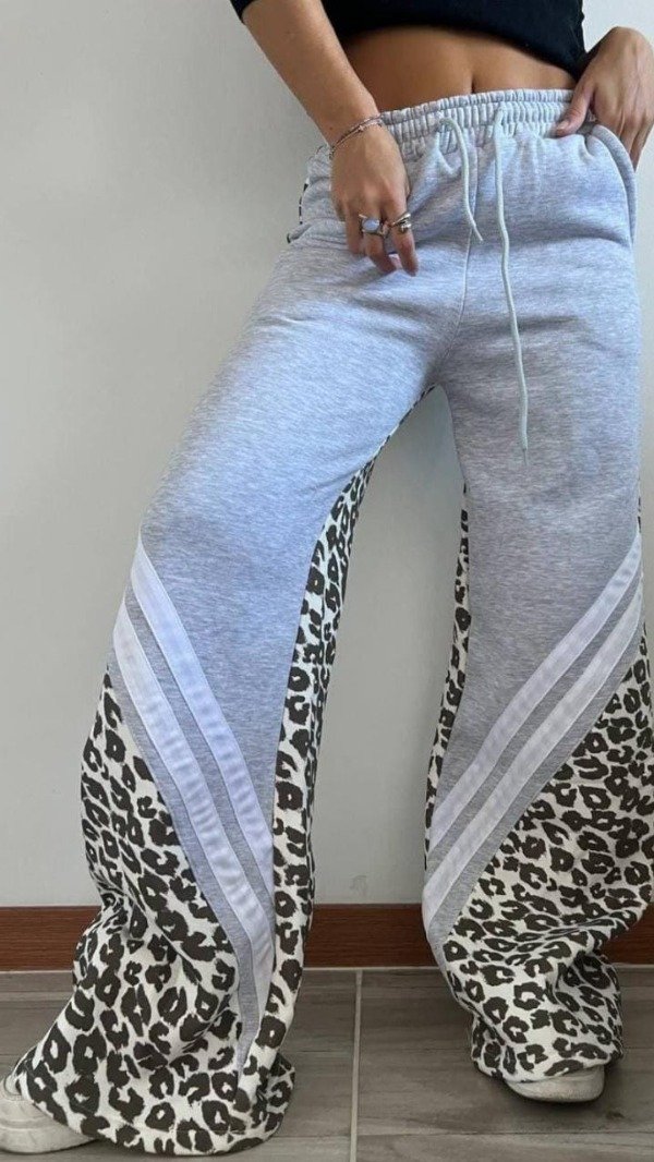 Producto - Pantalón Jogger Palazzo Animal Print Beige
