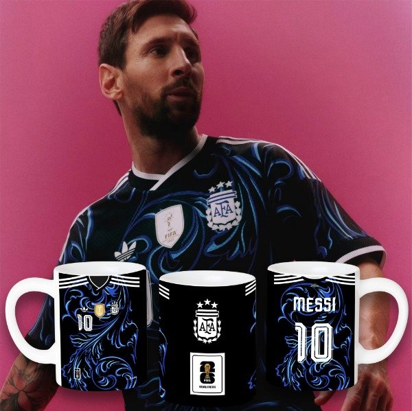 Producto - Plantilla para taza y llavero de la camiseta de la selección Argentina WC2026