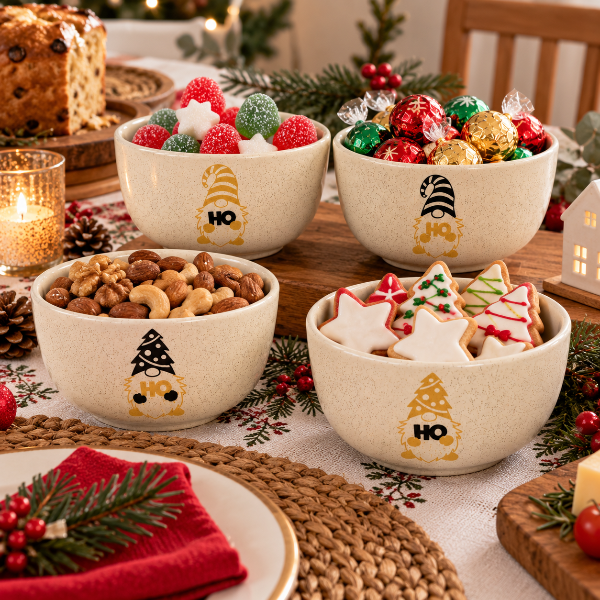 Producto - Set Navideño de 4 cuencos de cerámica de 350cc en caja - 4