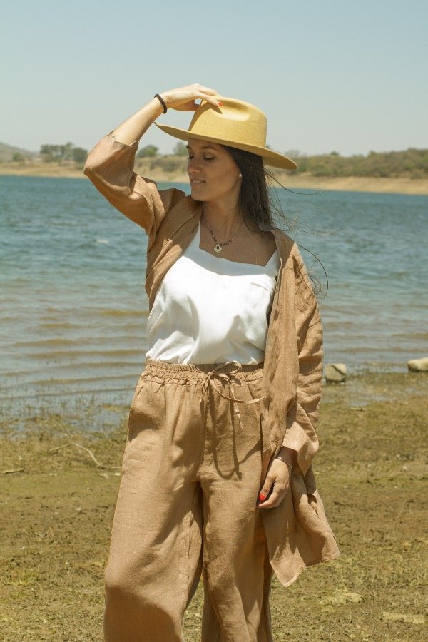 Producto - Chaqueta Paradiso 100 Lino Camel