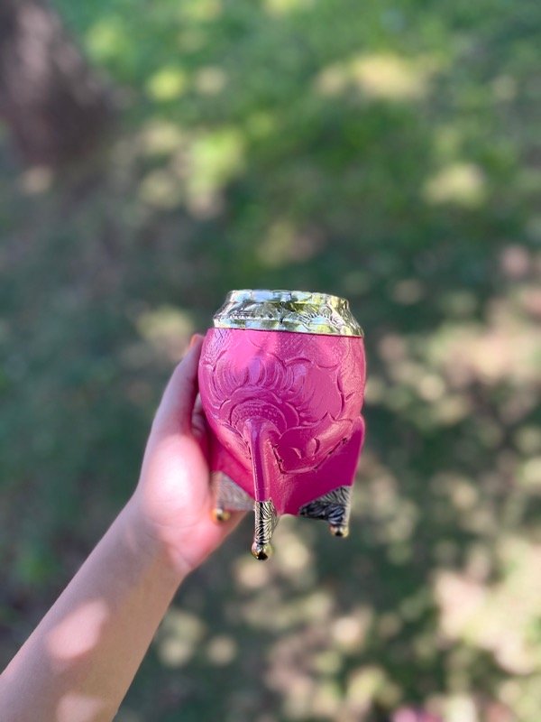 Producto - Torpedo Rosa cuero dibujado