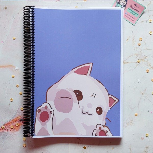 Producto - Cuaderno universitario- tapa gato lila