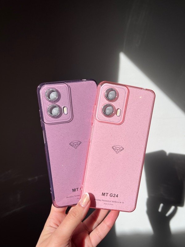 Producto - Cases glitter cubre cámara con vidrio Motorola - 0