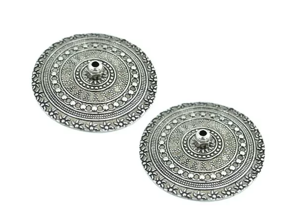 Producto - PORTA SAH MANDALA METAL PLATA