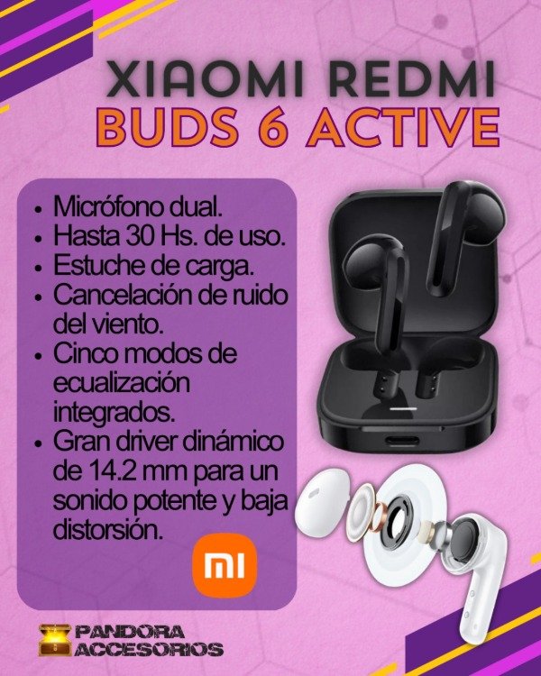 Producto - Auricular TWS Xiaomi Redmi Buds 6 Active