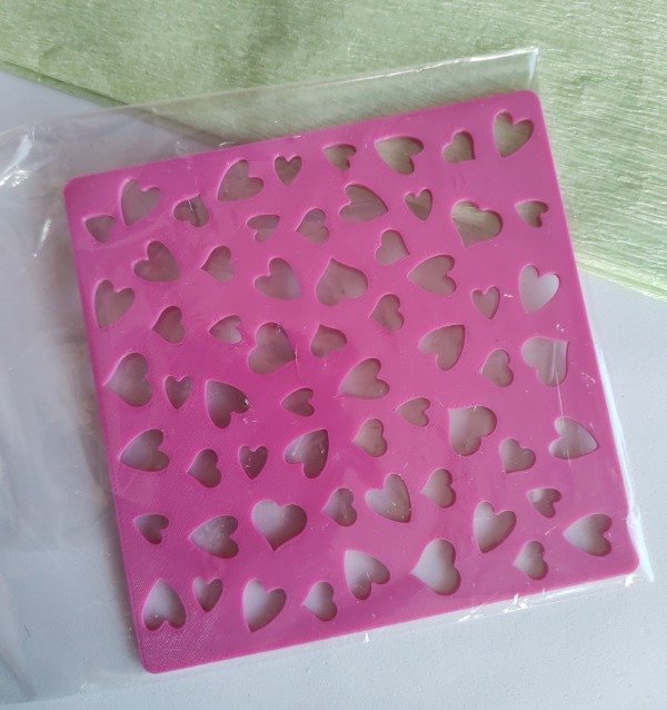 Producto - Stencil texturizador plástico corazones