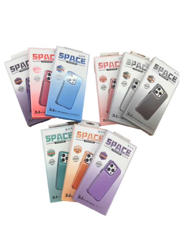 Producto - Cases space doble material colores lisos iPhone y Samsung - 0