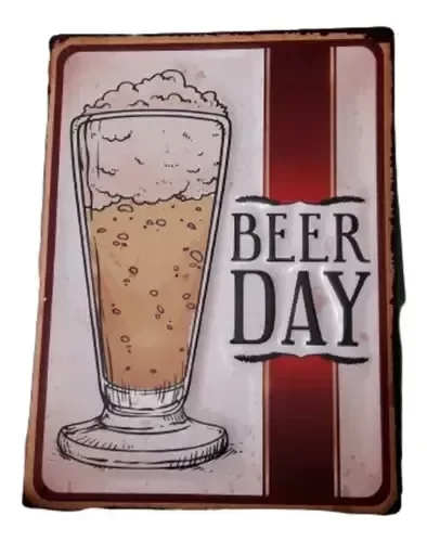 Producto - Cartel De Chapa Publicidad De Cerveza 40 X 30 Cm