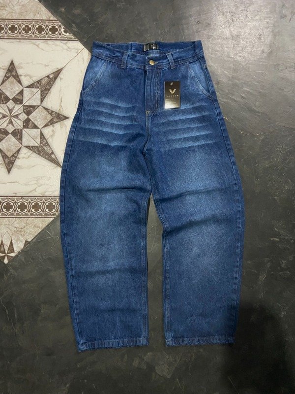Producto - Jeans Baggy "Bigotes" Azul
