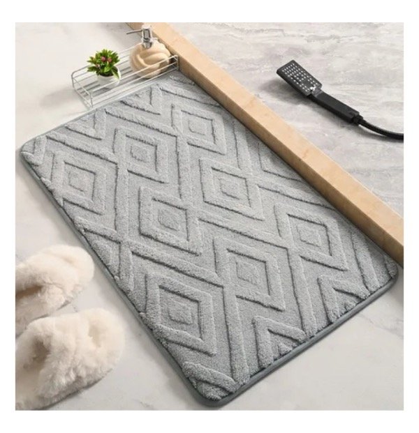 Producto - Alfombra de pelo c/ formas gris oscuro