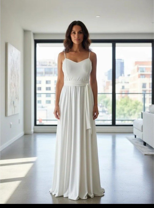 Producto - Vestido novia blanco talles grandes elastizada - 1