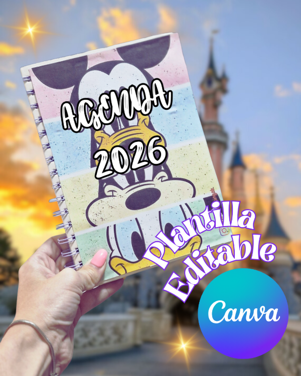 Producto - AGENDA IMPRIMIBLE 2026. MICKEY EDITION EDITABLE EN CANVA