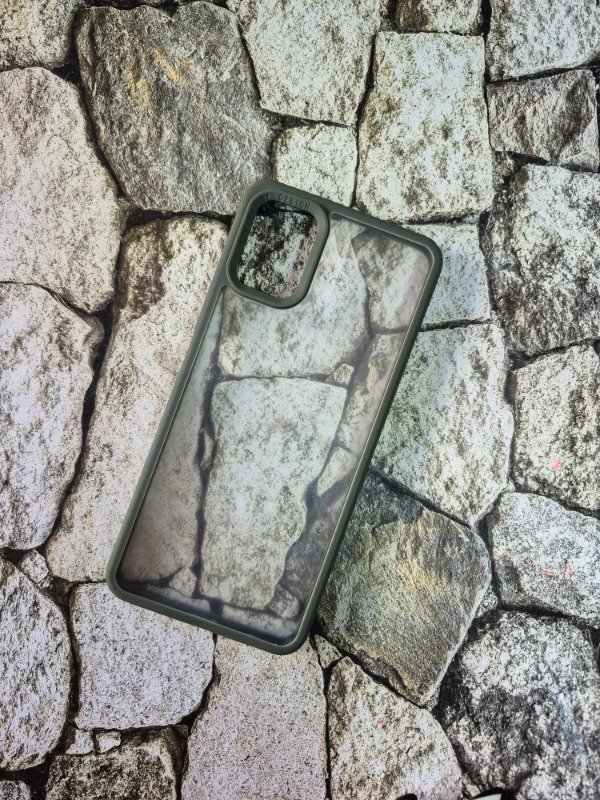 Producto - Funda bumper cristal borde color Samsung A06 verde oscuro