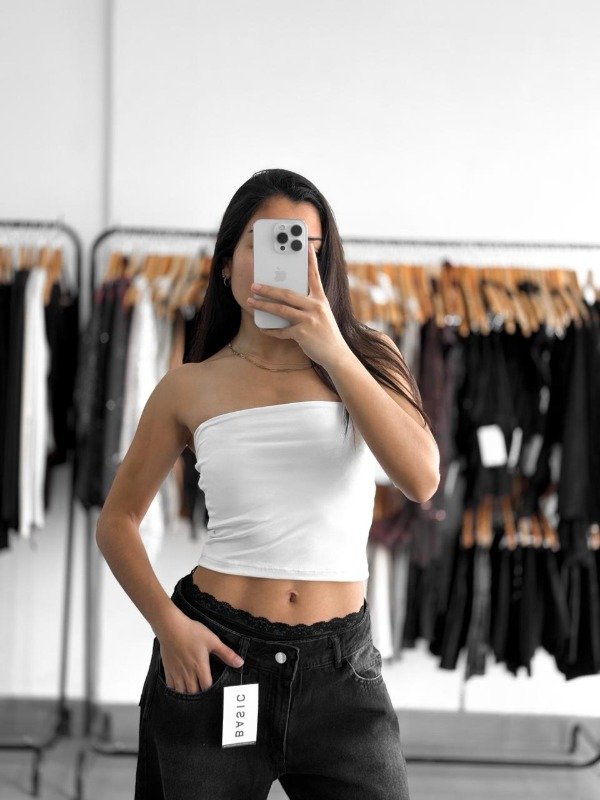 Producto - Top strapless Roma blanco - 0