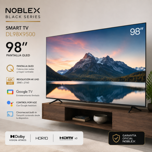 Producto - SMART TV NOBLEX QLED BLACK SERIES 98" GOOGLE TV DL98X9500 - 0