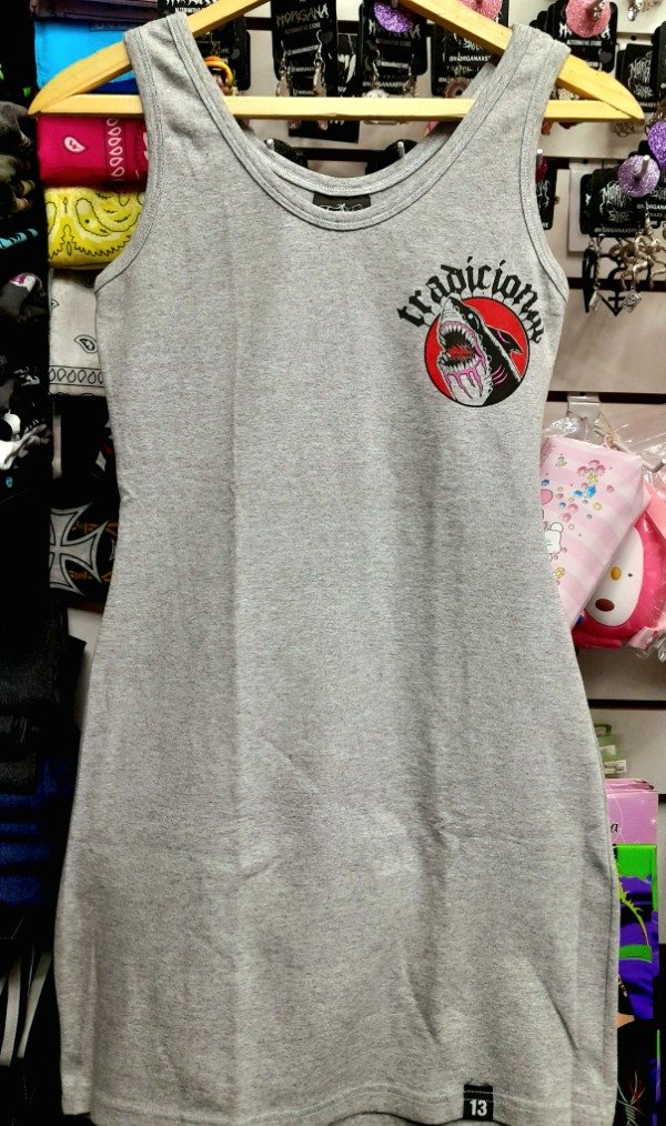 Producto - Vestido de Lycra Tiburón Tradicional Gris