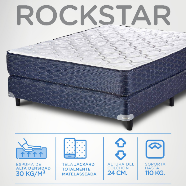 Producto - COLCHON + SOMMIER SUAVESTAR ROCKSTAR