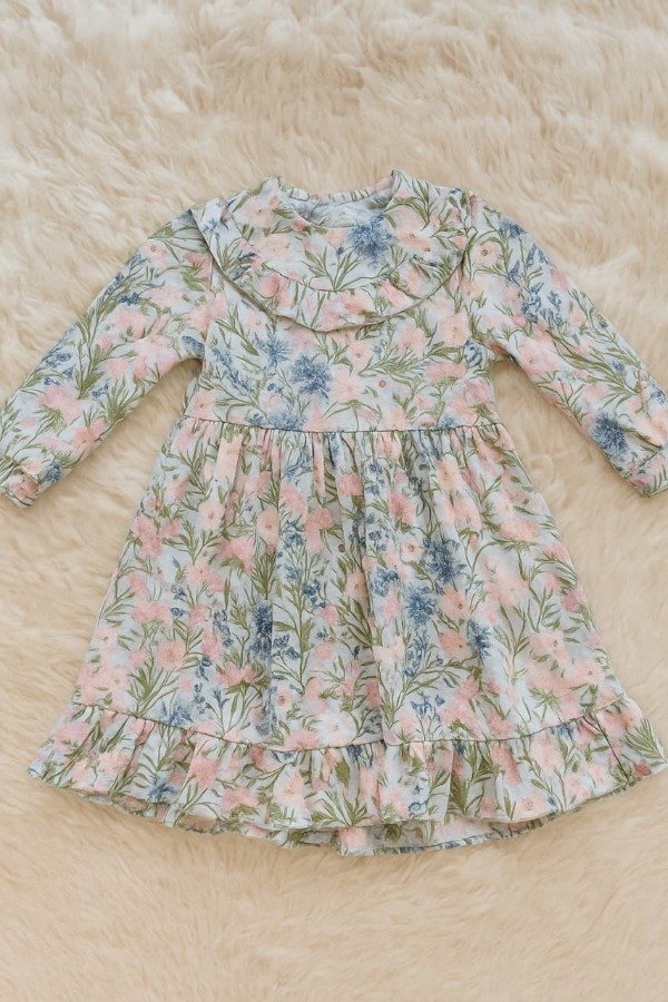 Producto - Vestido Flores Silvestres Con volados y frunce