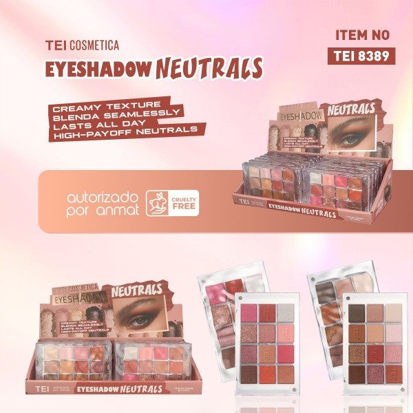 Producto - PALETA DE SOMBRA X12 TONOS NEUTRALS - TEI