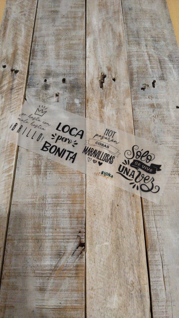 Producto - Termotransferibles 10x29cm Frases #2