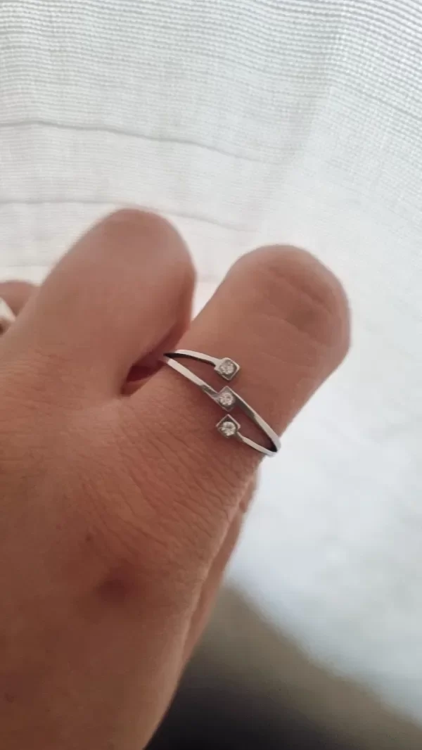Producto - Anillo cuatro strass blancos AQ