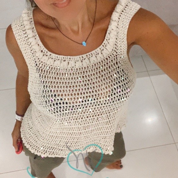 Producto - Musculosa Love Crema