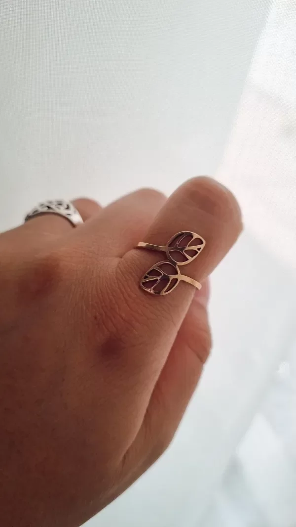 Producto - Anillo doble hoja calada AD