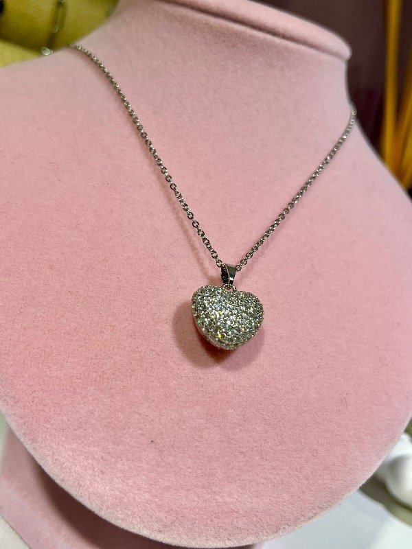 Producto - CADENA CORAZON BRILLO ACERO