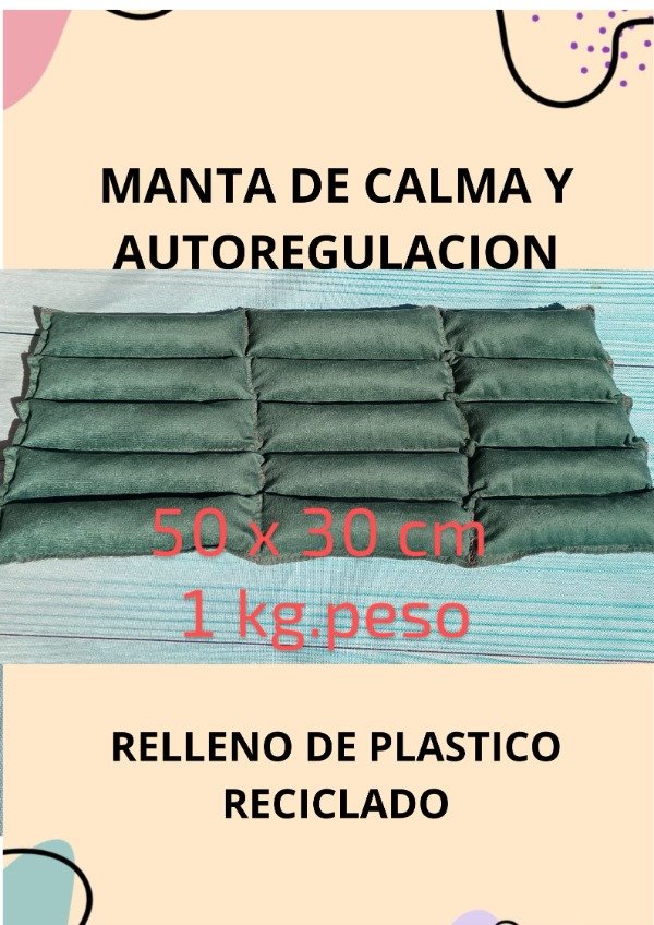 Producto - Manta calma con relleno  (30 x 50 cm  1000 gr de peso)