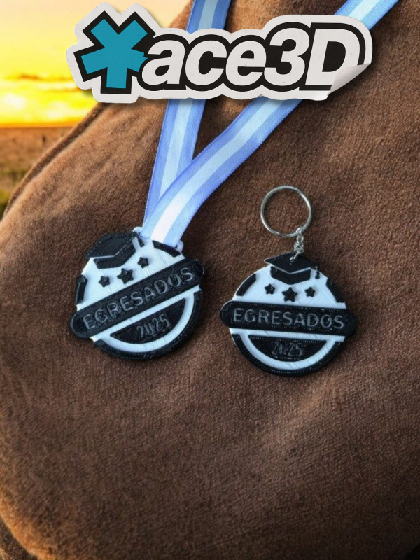 Producto - Combo Medalla + Llavero de Egresados con Diseño Especial
