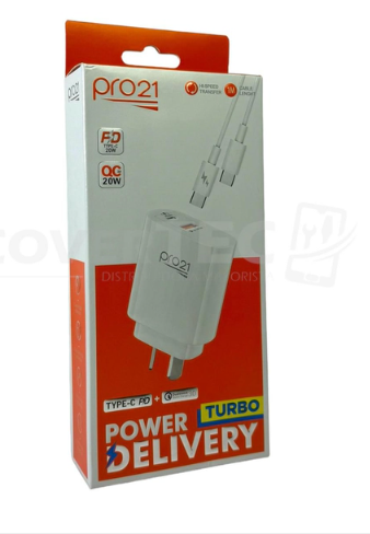 Producto - CARGADOR PRO 21 PW CON CABLE TIPO  C A  TIPO C