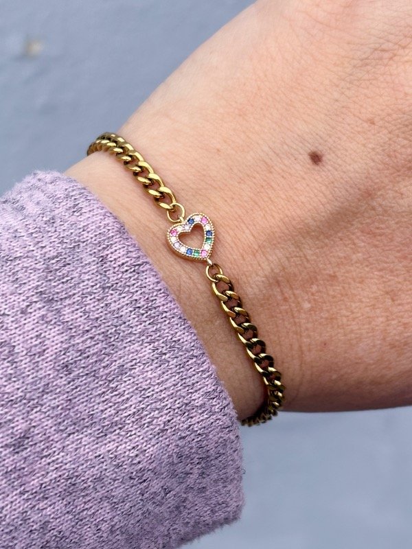 Producto - Pulsera corazón multicolor - 0