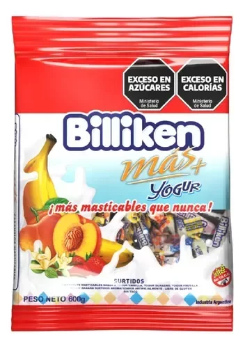 Producto - Billiken Caramelo Masticable Yogur Surtidos 600 gramos