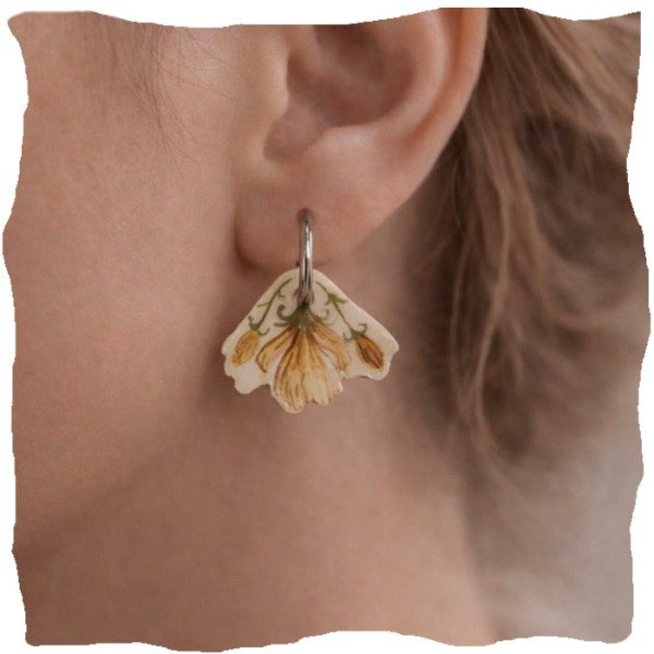 Producto - aritos FLOR AMARILLA