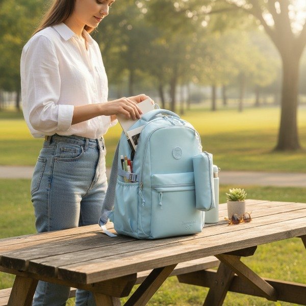 Producto - MOCHILA INDEPENDENCE 4 CIERRES PORTA NOTEBOOK Y CARTUCHERA 40X30X15