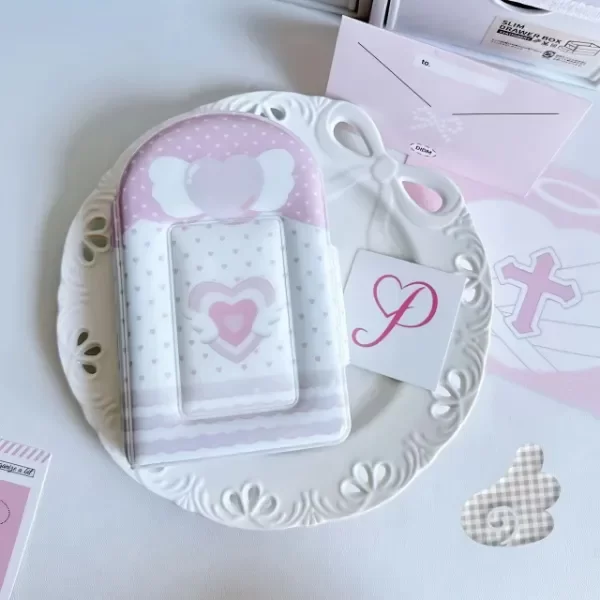 Producto - Mini binder blanco con corazon rosa